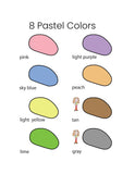 24 crayon rocks in a muslin bag