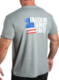 Cool Patriotic: Freedom, Faith, Family Performance T-Shirt 752SLSSB Made in USA