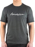 Sale "America" in Cursive Script SoftTECH™ Short Sleeve Tee 753HLSSCHAS