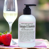 Champagne & Strawberries Aloe Vera Body Lotion 8oz. Made in USA