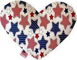 Patriotic Stars Dog Toy: Plush / 6" / Bone