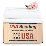 Sale!  Percale Bed Sheet Set Made with Cotton Rich Fabric 100% Made in USA