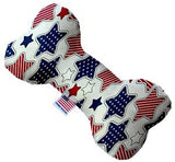 Patriotic Stars Dog Toy: Plush / 6" / Bone