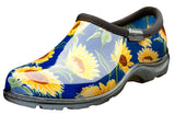 New: Women's Garden Shoe, Sunflower Print Blue: Sunflower Blue Sloggers Made in USA