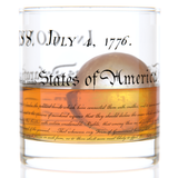 Declaration Of Independence Rocks Glass 11oz Made in USA