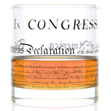 Declaration Of Independence Rocks Glass 11oz Made in USA