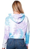 NEW! Swirl Tie Dye Crop Pullover Hoodie Made in USA 3818SWR