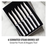 Sale: Six Serrated Steak Gift Box Set by Rada Cutlery Made in USA S6S