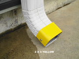 2-Pack 2 x 3 inch Safety Yellow Downspout Shield for String Trimmer Protection Made in USA
