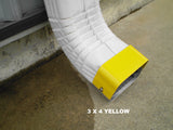 2-Pack 3x4 inch Safety Yellow Downspout Shield for String Trimmer Protection Made in USA