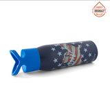 Home Originals Water Bottle w/Blue Cap Made in USA by Liberty Bottleworks