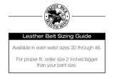 Sale: Brown Smooth Leather Belt Made in USA DP-201-BRN- DP-202-BRN-