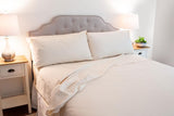 Cotton Percale Bed Sheet Set Made in the USA of 100% USA Cotton (45% Organic)